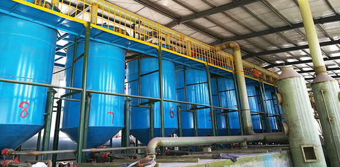 Mineral pickling production line