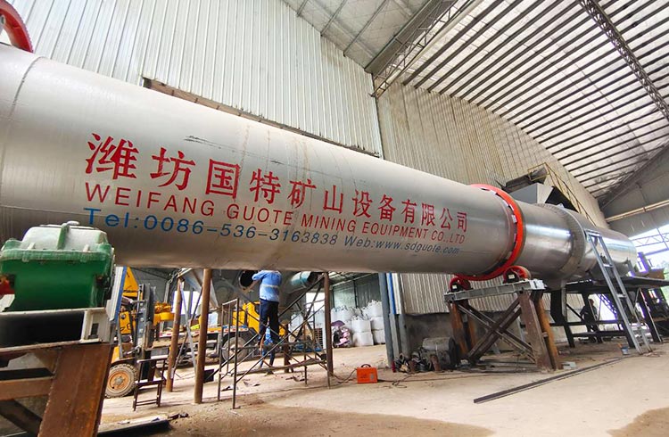 What are the main structures and components of quartz silica sand dryer?